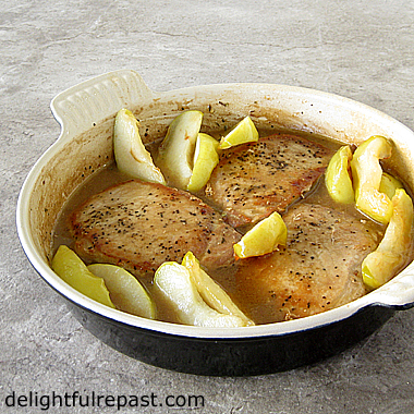 Pork Chops and Apples - Comfort Food / www.delightfulrepast.com