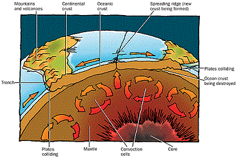 Mantle convection cell diagram
