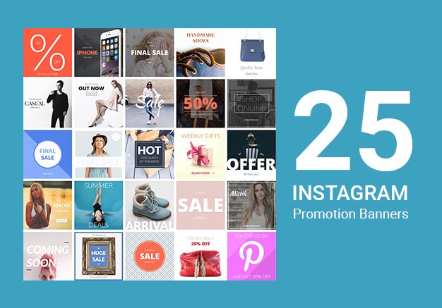 25 Ecommerce Instagram Garments Shop Promotional Sale Banners