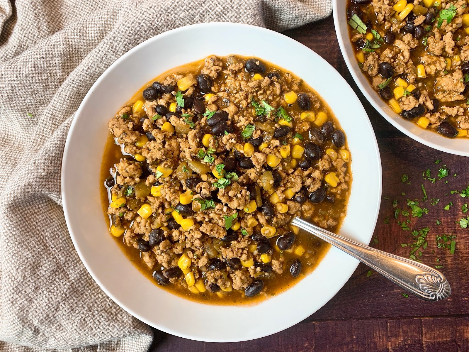 Chicken Chili with Black Beans and Corn