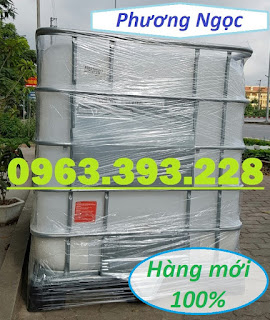 Tank nhựa IBC 1000L nhập khẩu, bồn nhựa 1 khối đựng hóa chất, bồn nhựa có khung  90ba203853f9b1a7e8e8