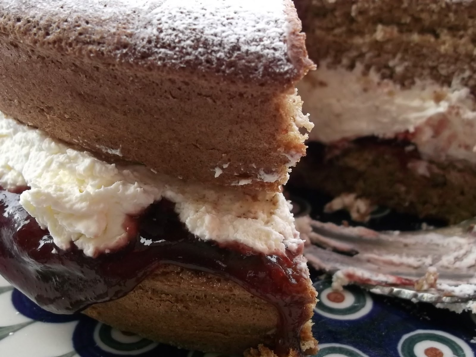 chip butties and noodle soup: fat free sponge with full fat filling