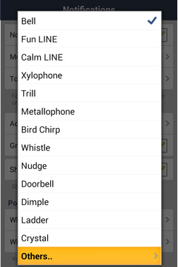 Line Messenger Tricks: 4. Change Your Default Ringtone