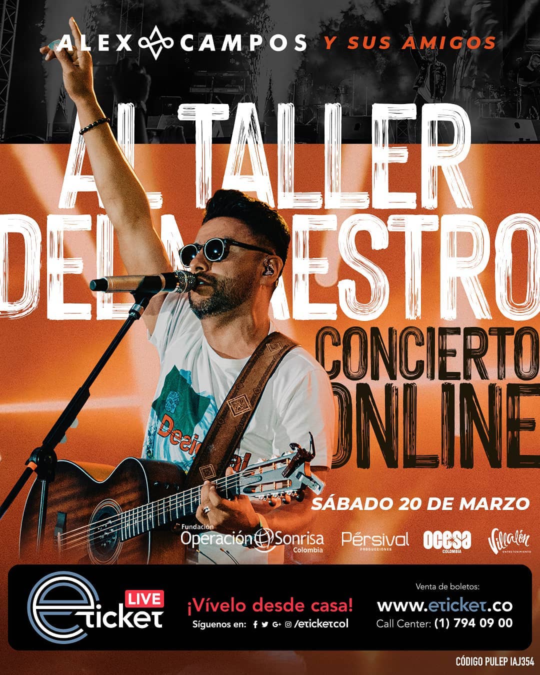 Alex Campos en concierto Online 20 de marzo 2021 EyC Cristianos