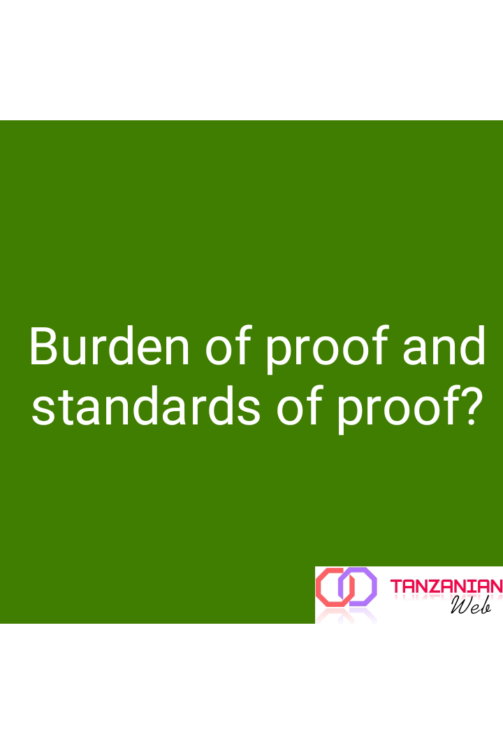 Burden of proof vs. standards of proof?