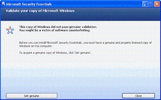 Install Microsoft Security Essentials Without Genuine Validation Check