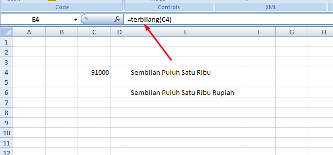 menggunakan rumus macro terbilang