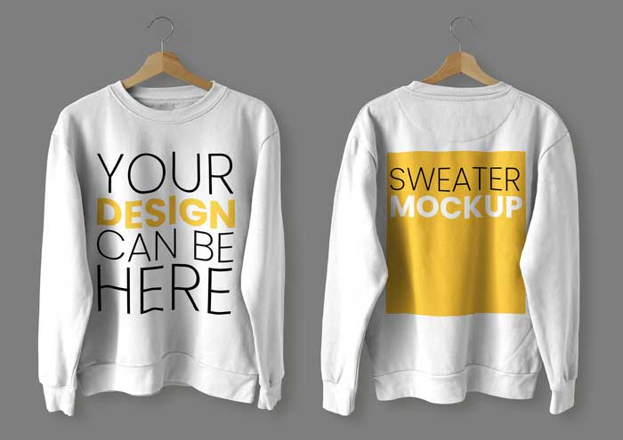 Front Back Sweater Mockup Free Download Front Back Sweater Mockup