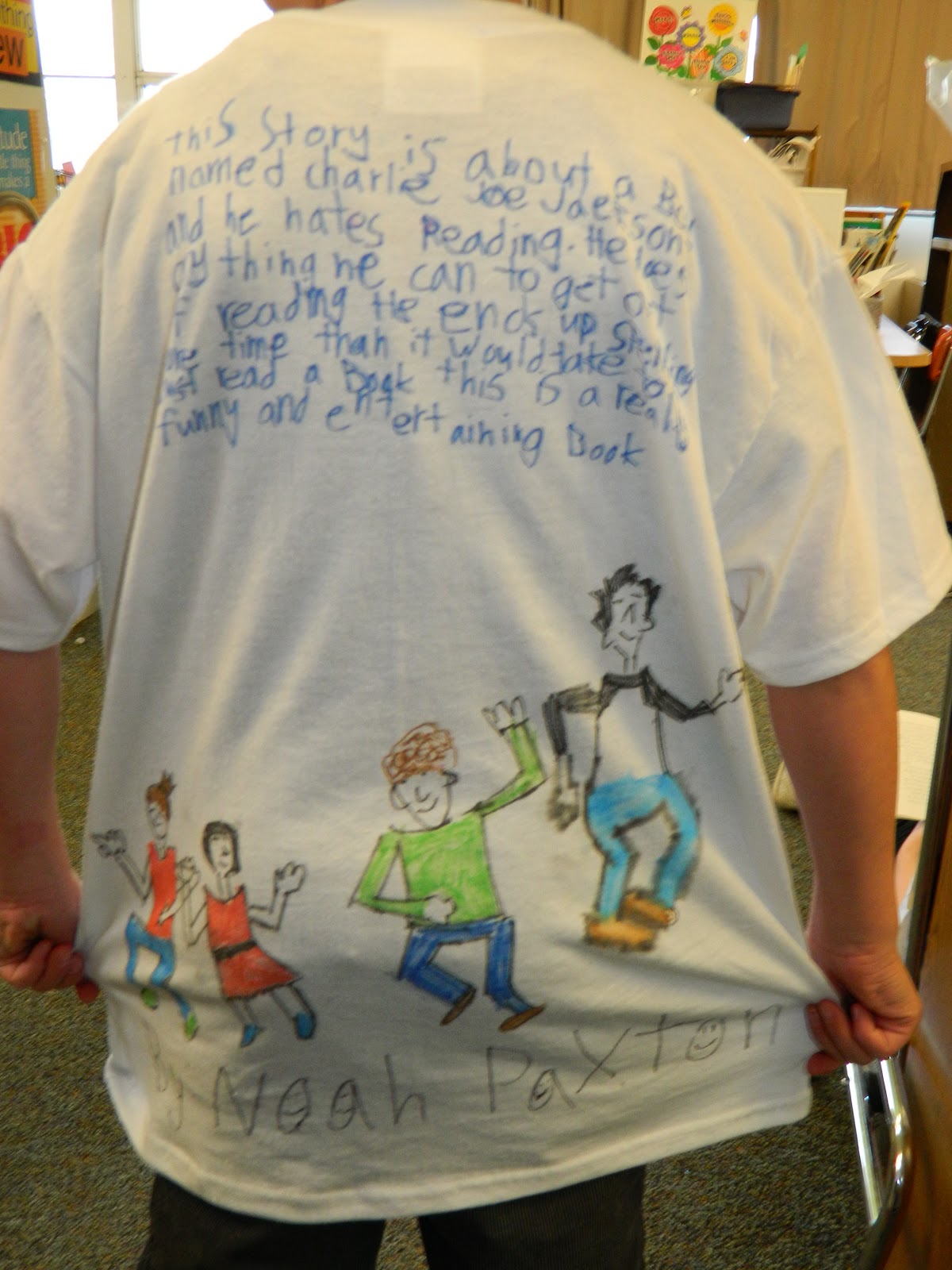 book report on a t shirt