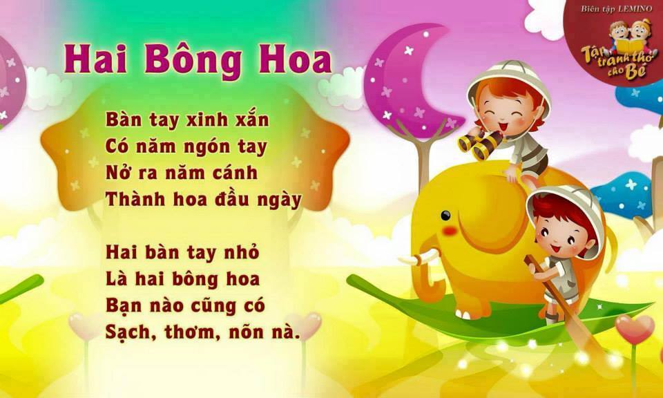 Kết quả hình ảnh cho bài thơ cho bé