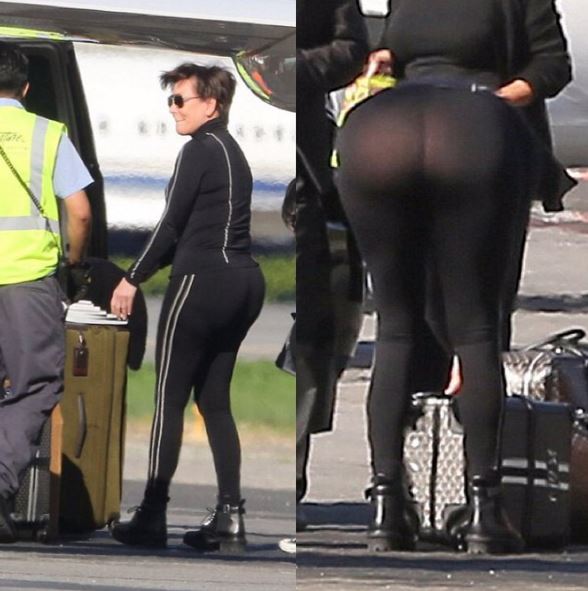 kris jenner got caught slipping by the Paparazzi! 