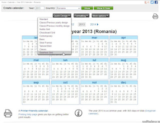 Generator calendar - TimeAndDate.com - tema calendar