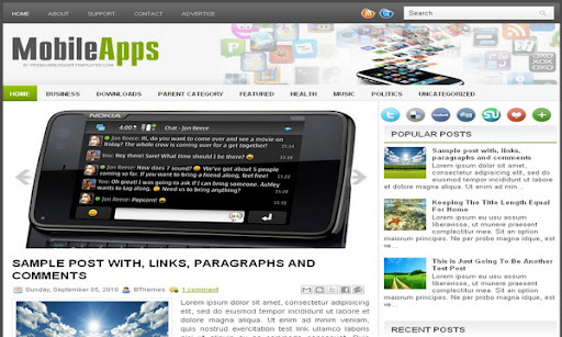 MobileApps Blogger Template