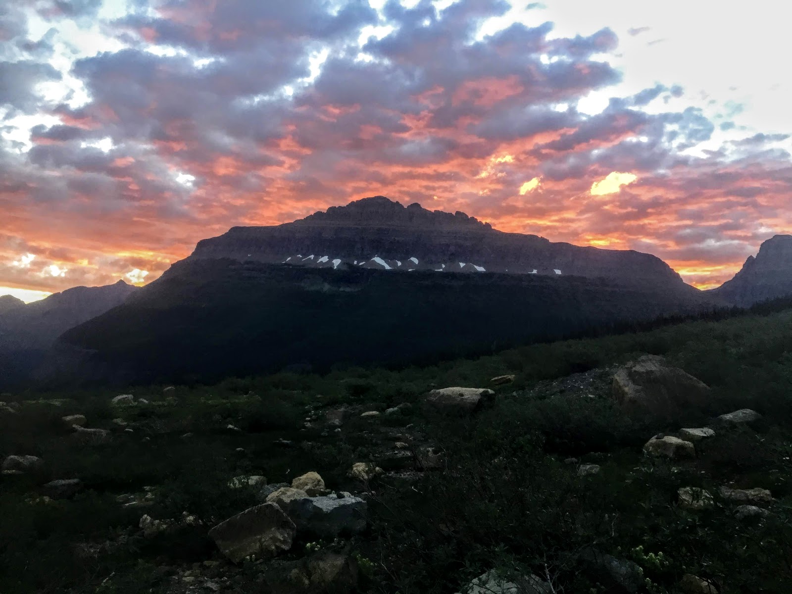 Postcards from Alberta Blackfoot mountain, Glacier National Park