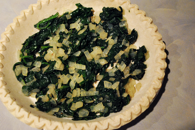 Young Broke and Marvelous: spinach and bacon quiche