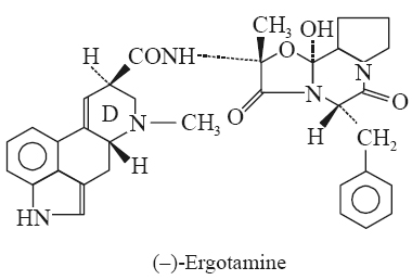 (–)-ergotamine and (+)-ergotamine