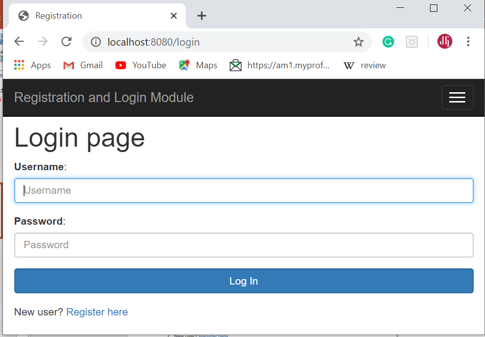 Spring Security Tutorial Registration, Login, and Logout