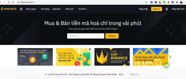 đăng ký sàn binance