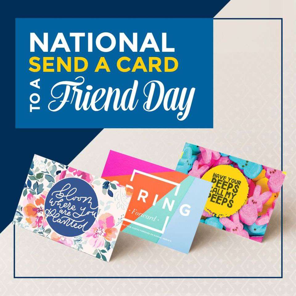 National Send a Card to a Friend Day Wishes