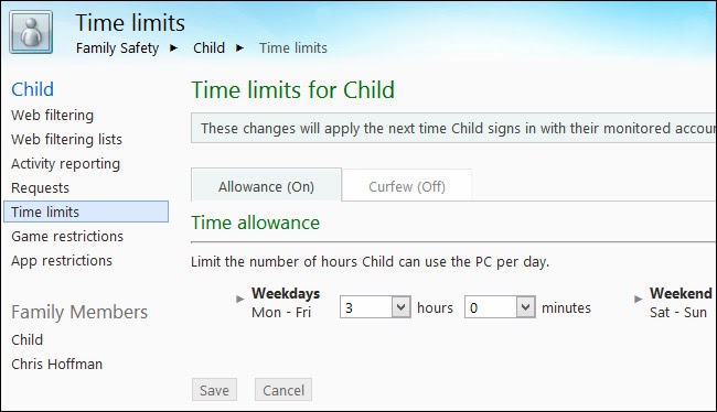 create children account on windows 8 step 9