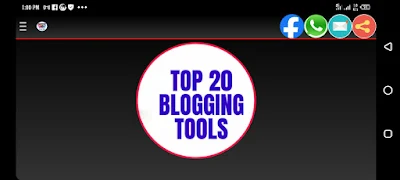 Horizontal view of the Blogging tools by Teemikemedia