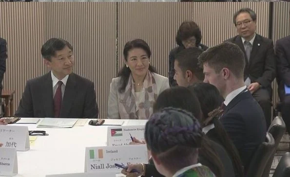 Crown Prince Naruhito and Crown Princess Masako observed the discussion summary presentation at the New Hotani Hotel in Tokyo