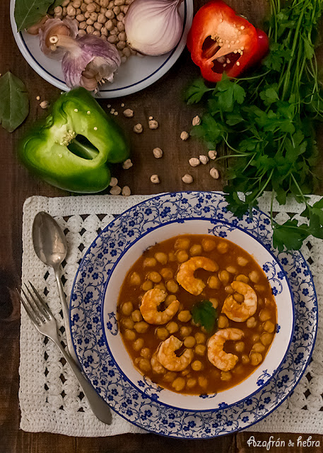 Garbanzos Con Langostinos
