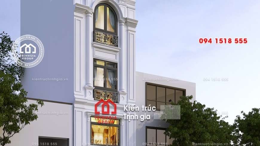 Thiết kế nhà phố 50m2 đẹp 4 tầng 1 tum phong cách hiện đại - Mã số NP1342 - Ảnh 1