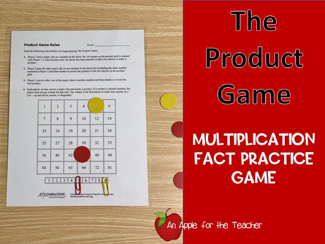 The Product Game - multiplication facts game