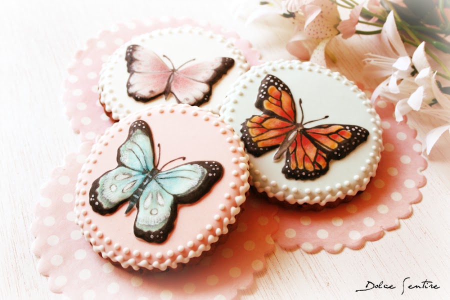 Cómo decorar galletas con imágenes con volumen: Galletas de Mariposa