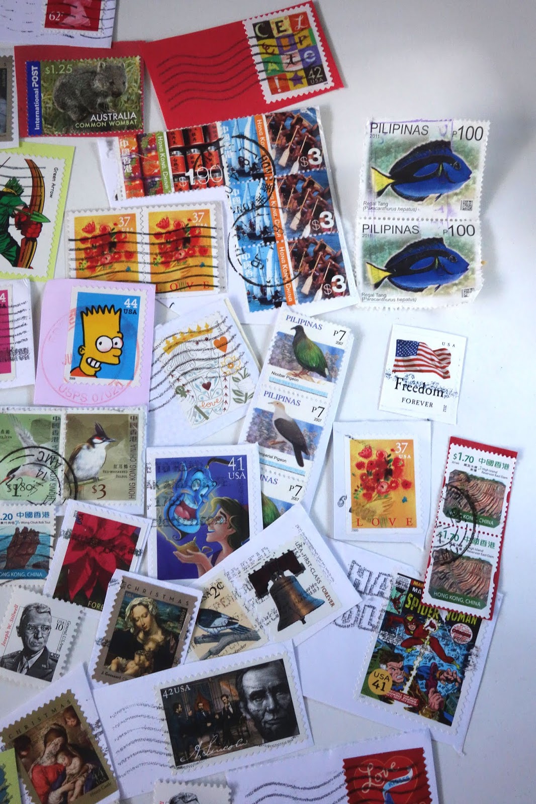 blah to TADA! Crafty Uses for Old Postage Stamps