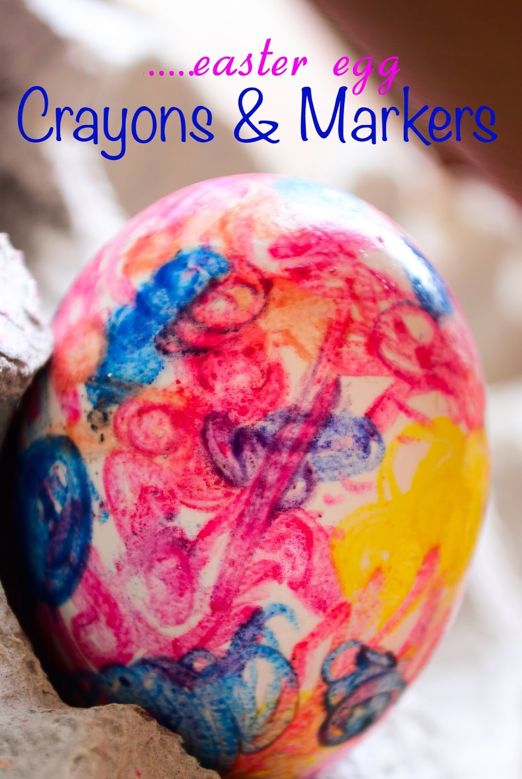The Practical Mom: Easter Egg Activity with Melted Crayons & Markers
