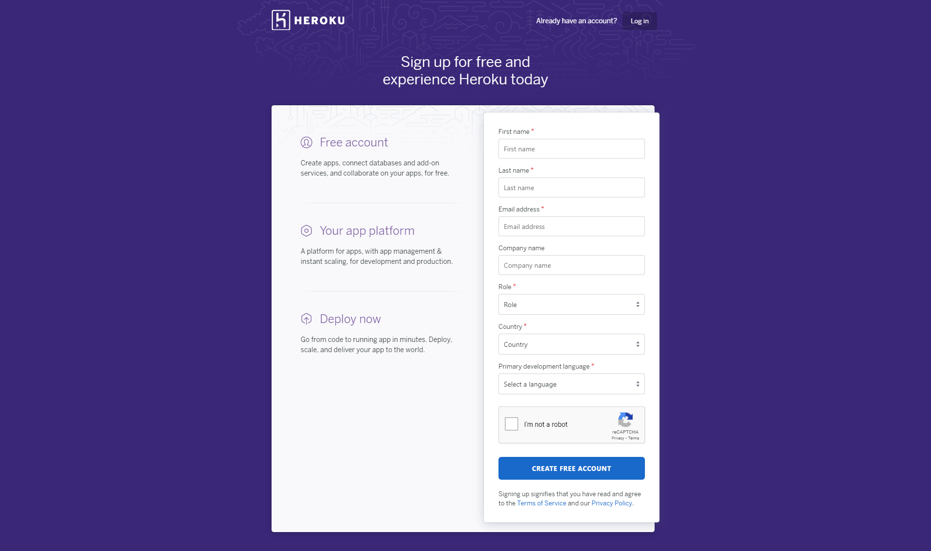heroku - One more step to complete your registration from Facebook