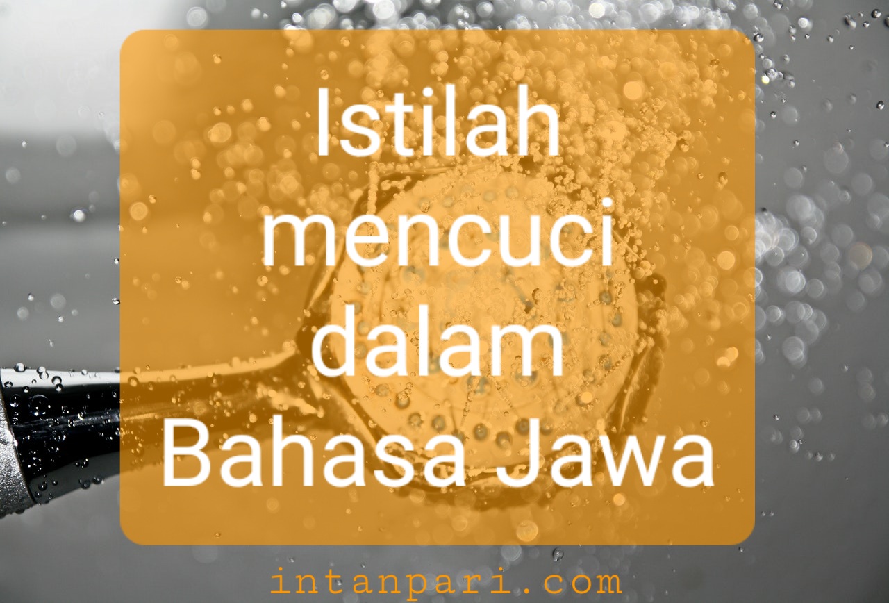 Ragam Istilah Mencuci Dalam Bahasa Jawa