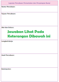 Laporan Percobaan Pemantulan dan Penyerapan Bunyi www.simplenews.me