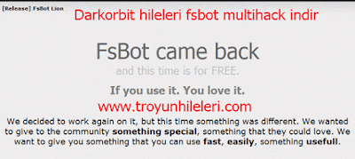 Darkorbit hileleri fsbot multihack
