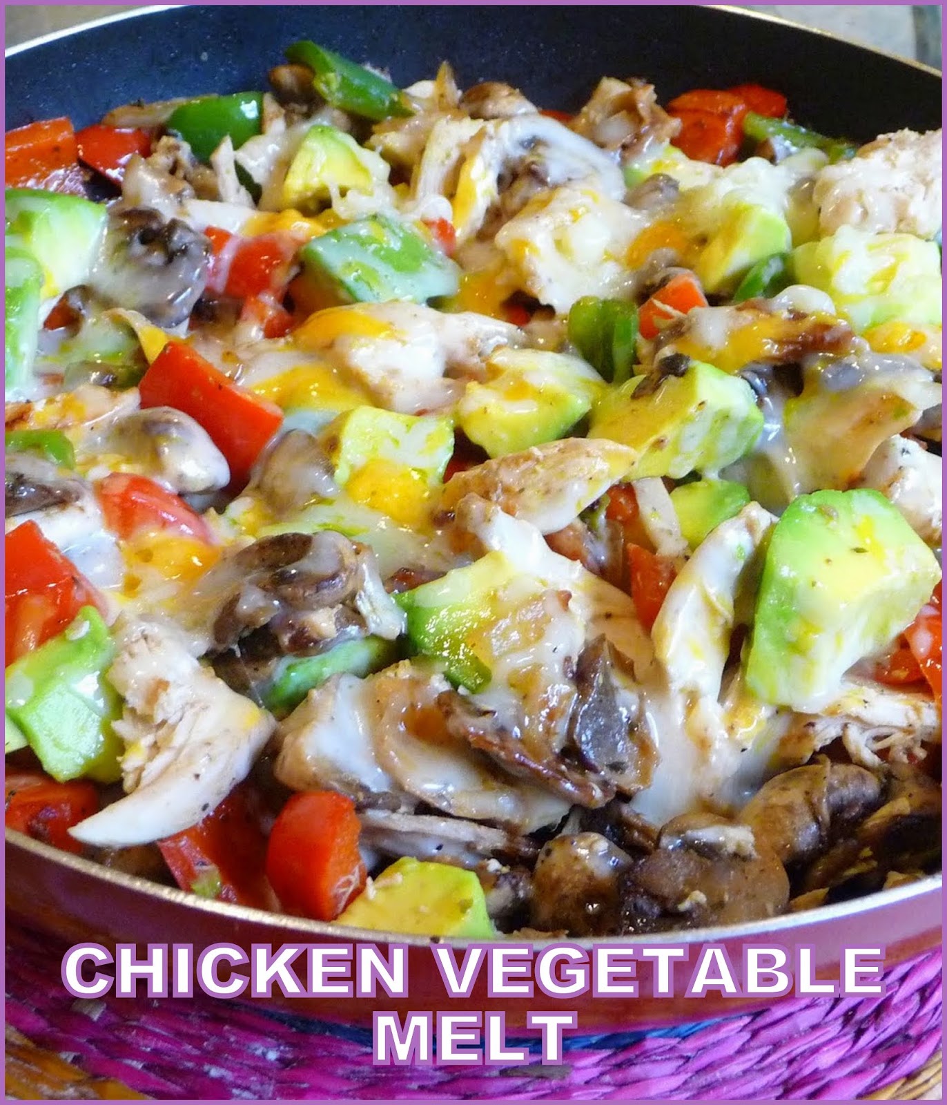 SPLENDID LOWCARBING BY JENNIFER ELOFF CHICKEN VEGETABLE MELT