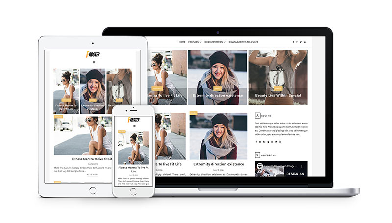 Fabster - Responsive Beauty Blogger Template