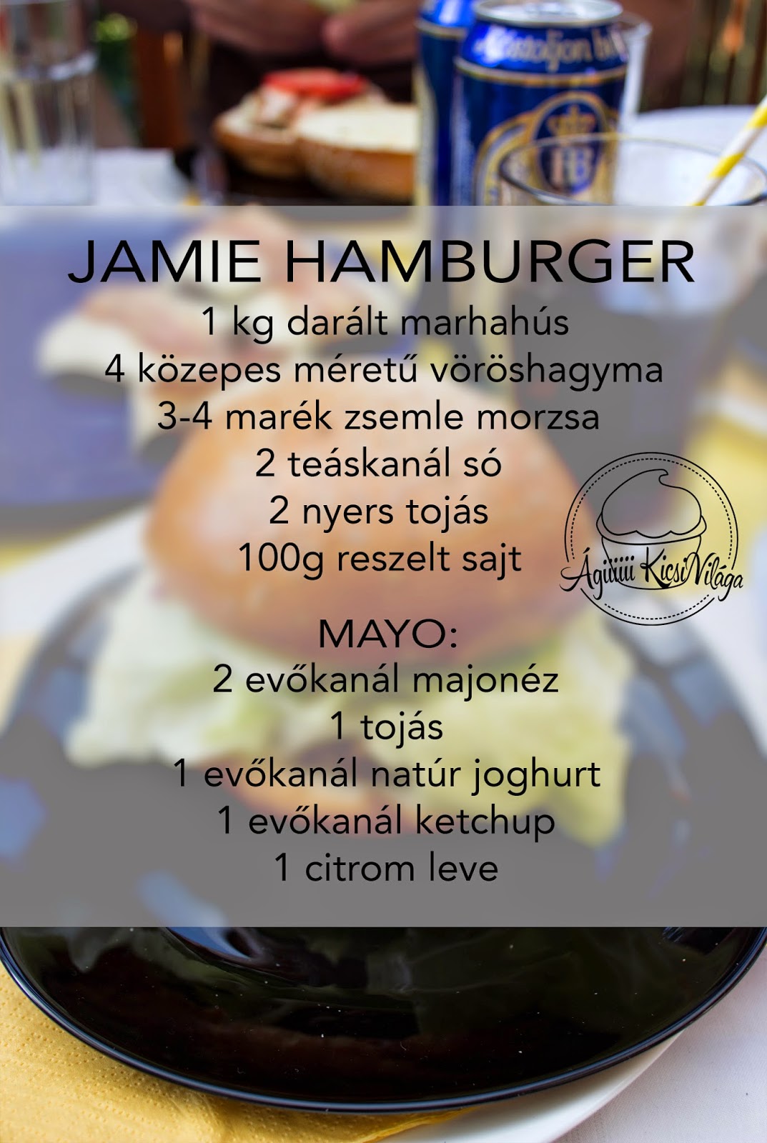 Sajtos hamburger Jamie Oliver konyhájából Ágiiiiii Kicsi Világa