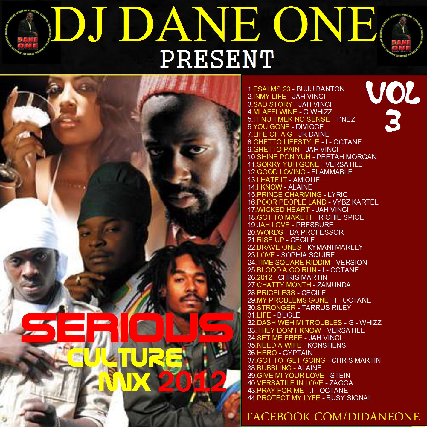 Dancehall Hiphop Mixtapes New Vision Sound Dj Dane One Presents Serious Culture Mix Vol 3 2012