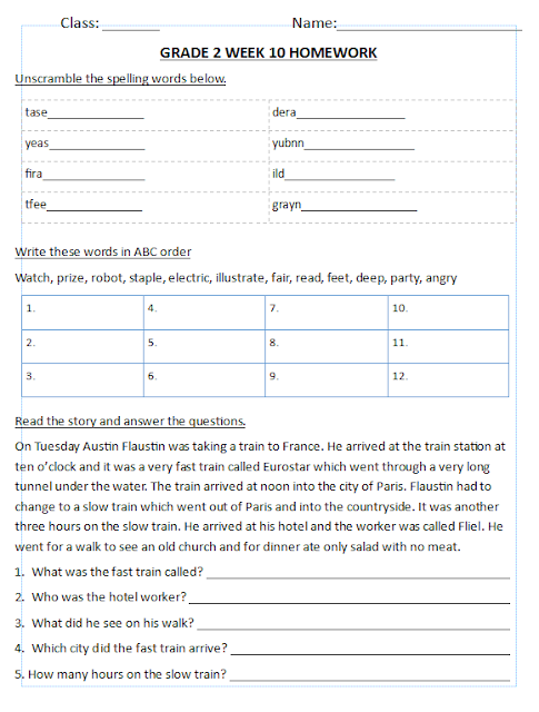 Grade 2 Mr Cooper: SPRING WEEK 10 (4/26-4/30)