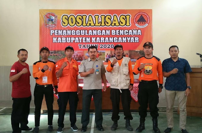 Rescue Senkom Mitra Polri Karanganyar mengikuti Kegiatan Sosialisasi Penanggulangan Bencana Kabupaten Karanganyar
