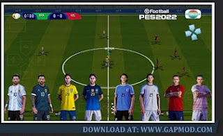 PES 2022 PPSSPP CONMEBOL Copa America 2021 Edition English Version & Update Transfer