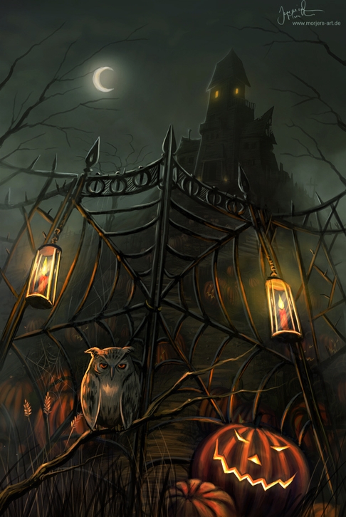 05-Halloween-Gate-Jeremiah-Morelli-Fantasy-Digital-Art-from-a-Middle-School-Teacher-www-designstack-co