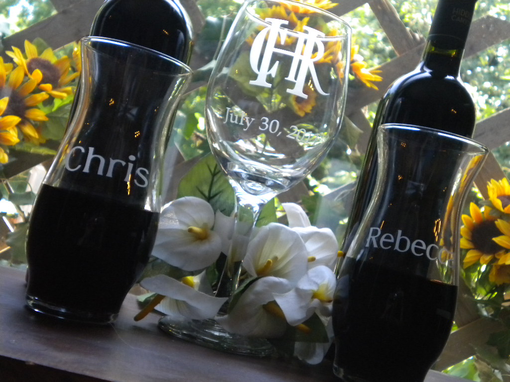 The Pretty Wedding New Wine Unity Ceremony Glass Set!