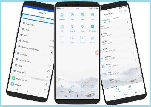 Tema Oppo "Blue Colors" Untuk Oppo A83, F5, F7, A3S, A3 dan Realme Tembus Aplikasi