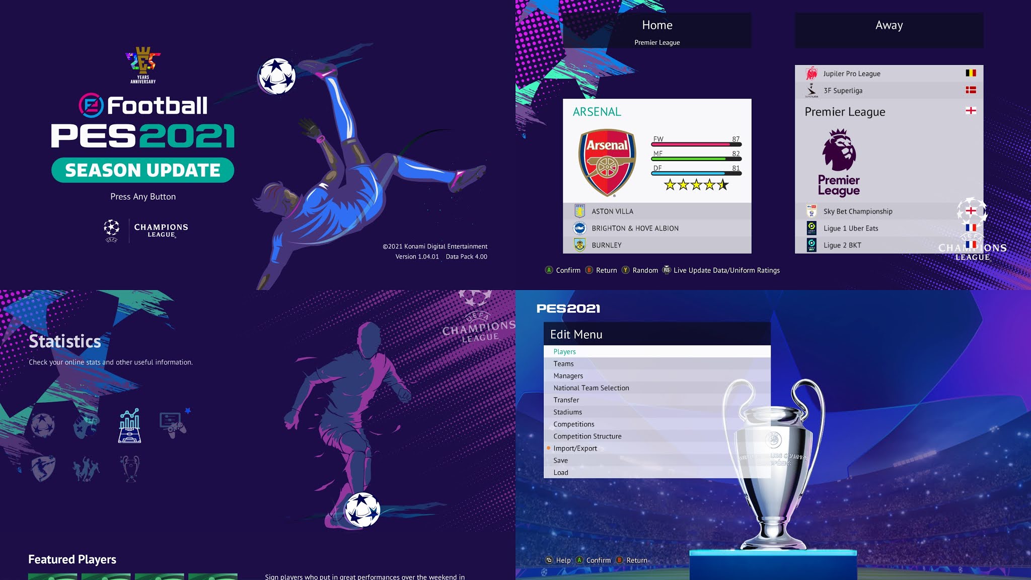 PES 2021 Menu eFootball 2023 Light Blue by PESNewupdate ~