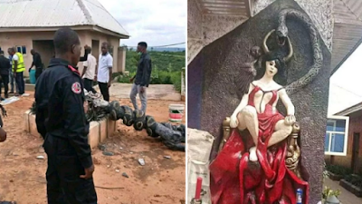 See What Was Found In The Church Of Satan, Ohafia, As Police Nabs Founder (Photos)
