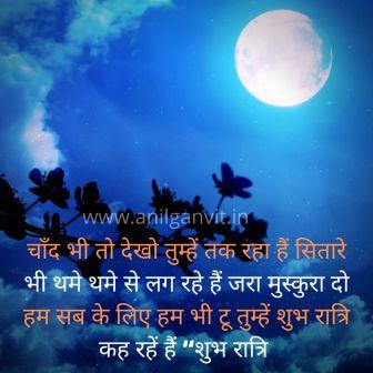 good night shayari image in hindi