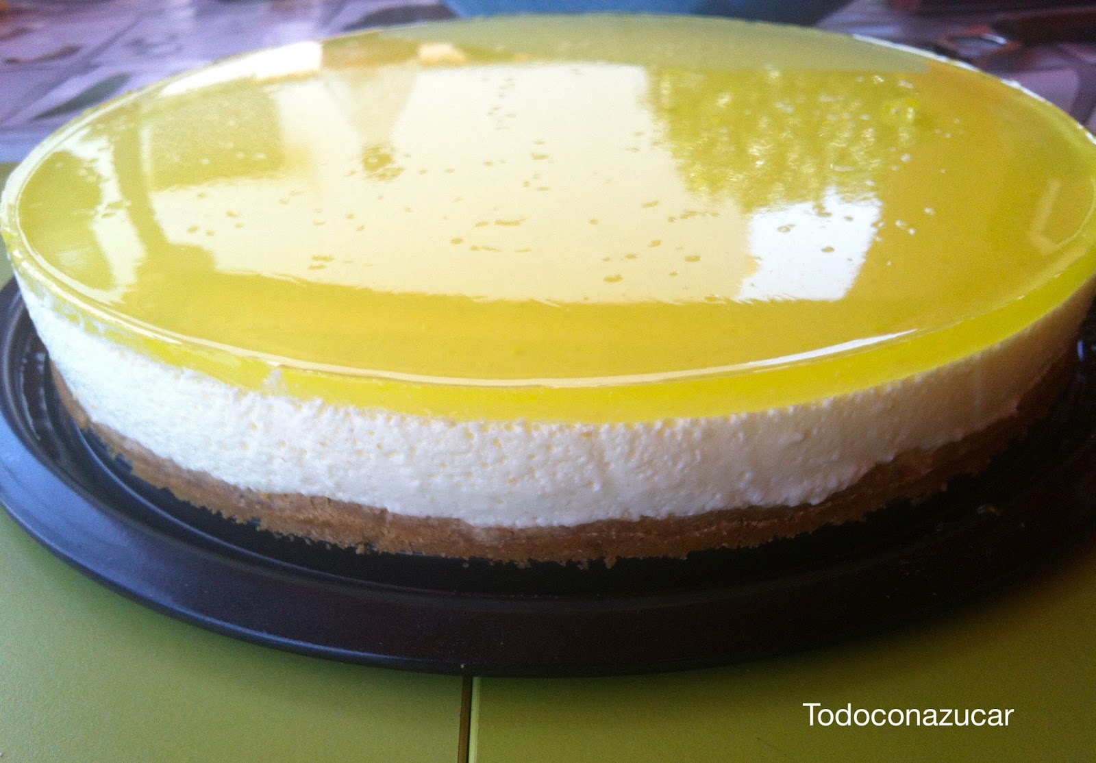 TARTA DE LIMÓN FÁCIL Y SIN HORNO. Todo con azúcar